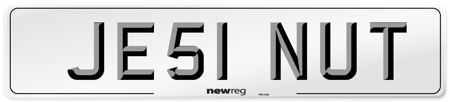JE51 NUT Number Plate from New Reg